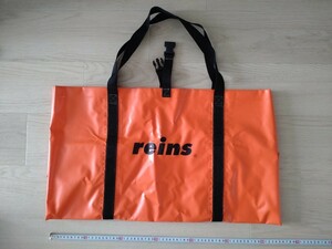 ★レインズ reins 防水デカバッグ オレンジ★未使用品★レインウェア、ウェーダー、長靴保管に★アジング★シーバス★ジギング★