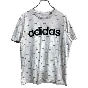 adidas 半袖 プリント Tシャツ Lサイズ アディダス ホワイト 古着卸 アメリカ仕入 t2407-3567