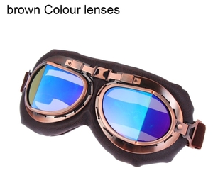 ☆★ ヴィンテージ風ゴーグル♪ Colour lenses ★ ポルコ・ロッソ見たいだね♪ カフェレーサー SR400【送料無料・匿名配送】 ★☆