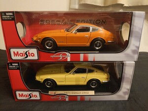 ★1/18 1971 DATSUN 240Z 未展示 ２台セット ダットサン フェアレディ スカイライン ハコスカ ケンメリ S30 240ZG★