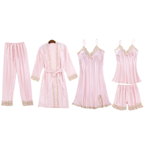 ☆ ピンク ☆ Mサイズ ☆ ナイトウェア 5点セットnightwear939m5 ルームウェア レディース おしゃれ ナイトウェア 部屋着 パジャマ 寝巻き