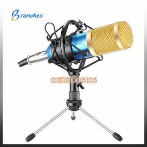 OG022:★人気　BM800 マイクコンデンサー録音ラジオ Braodcasting mikrofon ショックマウント BM- 800