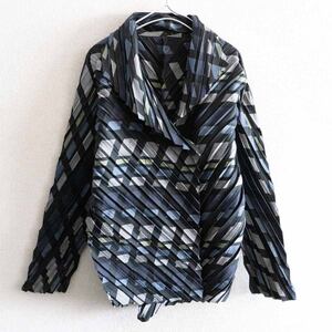 【極美品】 ISSEY MIYAKE【プリーツ ジャケット】 イッセイミヤケ 2411679