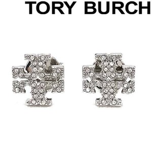 TORY BURCH トリーバーチ クリスタルロゴ ピアス シルバー 53423-042