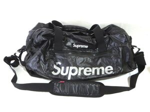 1000円スタート ダッフルバッグ Supreme シュプリーム ブラック×ホワイト ポーチ付 約W58×H26×D32.5cm ボストンバッグ 鞄 12 L60067