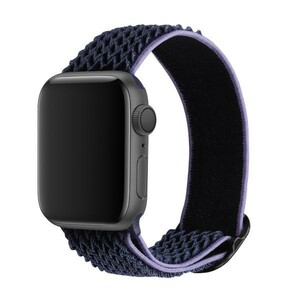 38/40/41mm 夜中ブルーApple Watch用 バンド　ナイロン製弾性 アップルウォッチ SE/8/7/6/5/4/3/2/1に対応