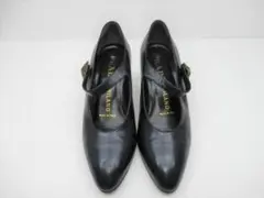 正規品 PRADA プラダ ストラップ パンプス ネイビー 34 1/2 Y28