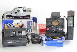 ジャンク品 Polaroid ポラロイド SX-70 AUTOFOCUS MODEL 2・JOYCAM・スペクトラMB等 3台まとめて 