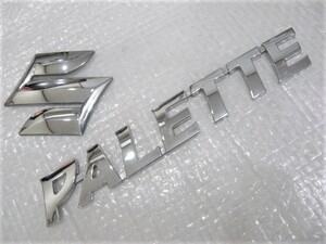 ★希少 パレット スズキ PALETTE MK21S? Sマーク ロゴ シルバーエンブレム 旧車2点 中古