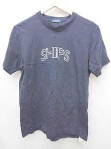 ◇ SHIPS シップス コットン100% 半袖 Tシャツ　カットソー サイズS ネイビー レディース P