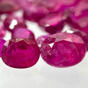 1円〜!!［天然ルビーおまとめ50ct］d 約10g ルース 裸石 宝石 ジュエリー jewelry コランダム corundum ruby 紅玉 カボション w3ゆ6