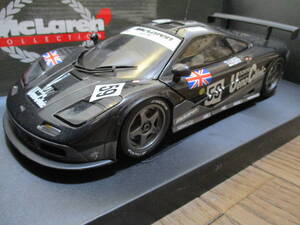 McLaren　GTR　レーシングカー　マクラーレン　1/18　塗装浮き　台座付　箱状態悪い　開封展示品　ゆうパック