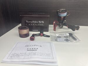 M212-X7-145 シマノ SHIMANO スピニングリール エギング 19 セフィアSS C3000 SDHHG 現状品②