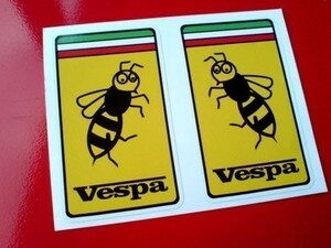 海外　限定品　送料込み 　ベスパ VESPA WASP スクーター ヘルメット 72mm 2枚セット　ステッカー