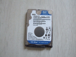 ☆WD5000LPCX 7mm 2.5インチHDD 500ＧＢ (6560時間）☆4096