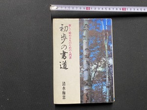 ｃ▲　昭和書籍　初歩の書道　新しく始める人のための入門書　清水梅窓著　昭和54年8月20日発行　日本文芸社　書　書道　/　F72