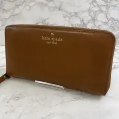 kate spade ケイトスペード 本革 牛革レザー ラウンドファスナー長財布