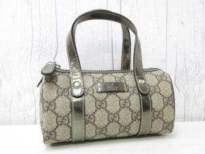 極美品 GUCCI グッチ GGスプリーム ハンドバッグ バッグ レザー 茶系 79267