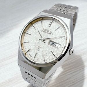 稼働品 SEIKO GRAND QUARTZ セイコー グランドクオーツ 腕時計 メンズウォッチ ダブルカレンダー ３針 4843-8050