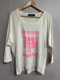 jevous enprie!  ジュヴゾンプリ！ ドルマン長袖Tシャツ ホワイト