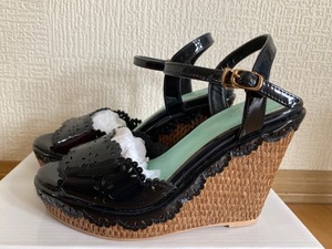 TOCCA トッカ 即完売 『CUT WAORK SANDAL』サンダル ネイビー 36 新品同様 23cm