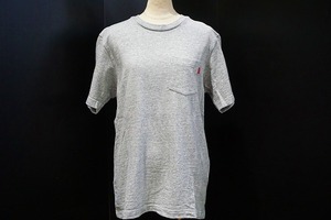 【質Banana】Supreme/シュプリーム ポケット Tシャツ グレー 無地 メンズSサイズ RN101837 COTTON100％ 半袖 ストリート 古着♪