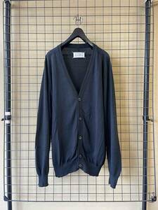 【Maison Martin Margiela 14/メゾンマルタンマルジェラ14】Elbow Patch Knit Cardigan BLACK エルボーパッチ ニット カーディガン 伊製