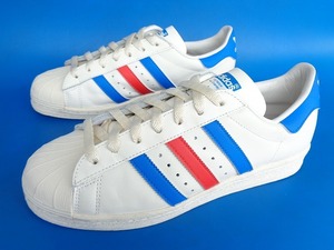 14002■美品 22年製 adidas superstar 82 アディダス スーパースター ビンテージ 白 赤 青 トリコロール 26.5 cm HQ8876