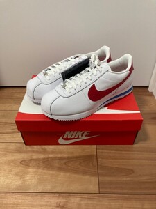 29.5cm Nike Cortez QS PRM Varsity Red WhiteFZ1347-100 コルテッツ 希少 レザー 白 ホワイト スニーカー