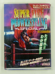 【USED・長期保管品】ケイブンシャ スーパーファイヤープロレスリング スペシャル 公式ガイドブック スーパーファミコン