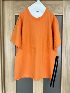 MR GENTLEMAN SIDE ZIP BIG TEE orange M