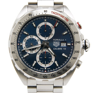 中古美品 タグ・ホイヤー TAG HEUER 腕時計 フォーミュラ1 キャリバー16 クロノグラフ CAZ2015-0 自動巻き AT SS 青文字盤