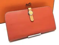 HERMES エルメス ドゴンロング ヴェールヴェロン オレンジ シルバー金具