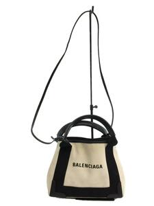 BALENCIAGA◆トートバッグ/キャンバス/IVO/ネイビーカバス スモール/2WAY/