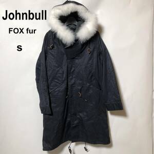 ジョンブル FOXファー＆ライナー モッズコート 紺 S/Johnbull レディース M-65 高密度 ツイル パーカ/ジャケット 未使用