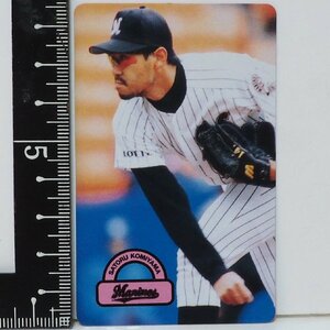 96年カルビー東京スナック プロ野球カードNo.107 レアブロック【小宮山 悟 投手 千葉ロッテ マリーンズ】平成8年1996年 当時物Calbeeおまけ