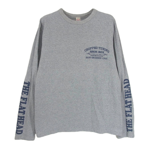 THE FLAT HEAD ザフラットヘッド GLORY PARK グローリー パーク ロゴ プリント 長袖 Ｔシャツ グレー系 40【中古】