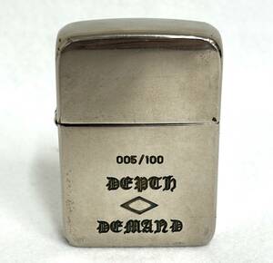 ZIPPO／ジッポー／DEPTH AND DEMAND／デプス アンド デマンド／喫煙具／喫煙グッズ／シルバー／火花確認済み／現状品