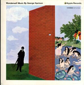 69年 国内盤LP！東芝赤盤 ポスター付 George Harrison / Wonderwall Music【Apple / AP-9729】Jane Birkin 不思議の壁 サントラ 映画