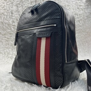 美品◎BALLY リュック レザー バリー リュックサック バックパック 大容量 A4収納可 メンズ ビジネス 黒 ブラック