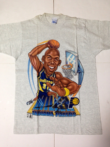 新品:デッドストック■PACERS ペイサーズ レジー ミラー USA製 Tシャツ NBA 90s 31 OLD vintage ビンテージ SALEM セーラム