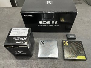 β綺麗【Canon キャノン EOS R8 IS STM レンズキット ＋ RF 28mm F2.8 STM レンズ ＋ レンズカバー2個 バッテリー 保証書付き】ON00189