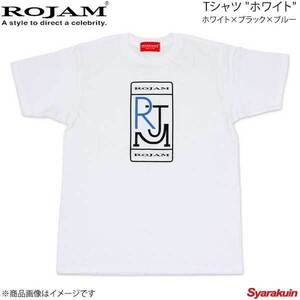 ROJAM ロジャム Tシャツ ホワイト ユニセックスモデル ホワイト×ブラック×ブルー サイズ：XS 70-T182-1XS