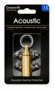 即決◆新品◆送料無料Crescendo PRO Acoustic15管楽器/アコースティック・ミュージック/ジャズ・コンサート/ライブ用耳栓 /メール便