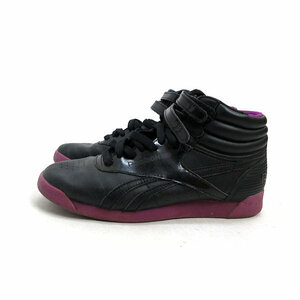 s■【23.5cm】リーボック/Reebok クラシック ハイカットスニーカー■黒/LADIES/53【中古】