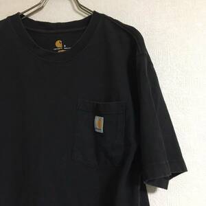 carhartt カーハート　ポケット付き　半袖Tシャツ　ワークウェア　メンズ　Sサイズ　黒　ブラック