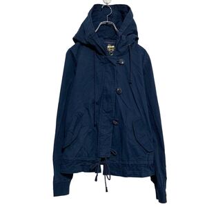 TOMMY HILFIGER コットン ジャケット M ネイビー レディース ブルゾン フルジップ トミーフィルフィガー古着卸 アメリカ仕入 a610-6801