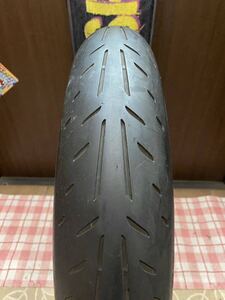 中古MCタイヤ MICHELIN 2CT power SUPERSPORT 120/70ZR17 ミシュラン パワー 120 70 17 1214 A3190