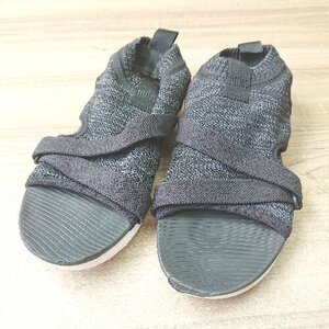 ◇ Fitflop フィットフロップ 軽量 おしゃれ フラット カジュアル サンダル サイズM ブラック系 レディース E