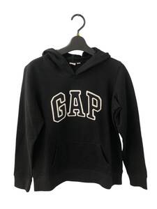 GAP　パーカー　ギャップ　フード付き　黒　ブラック　Sサイズ　レディース　ビックロゴ　ブランド　長袖　(W)